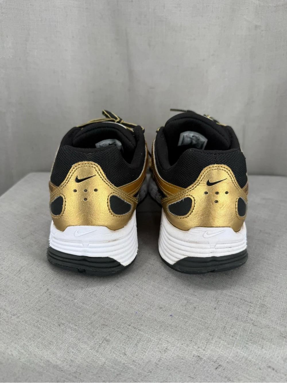 Nike P-6000 Running Shoes Black Metallic Infinite Gold HQ3030-700 Mens Size 9.5